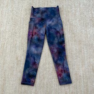 Athleta Multicolor Tie-Dye High-Waist Leggings - Navy, Purple, Burgundy